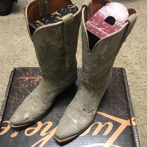 Lucchese women’s boots size 8.5 Stone Python